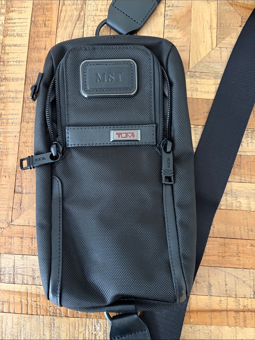 Tumi Black Crossbody Sling Belt Bag